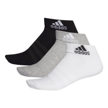 adidas Sportsocken Ankle Cushion schwarz/weiss/grau - 3 Paar